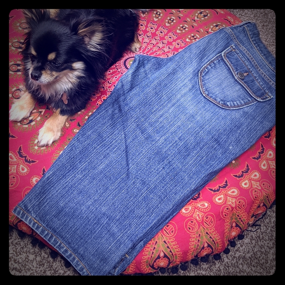 Long jean shorts